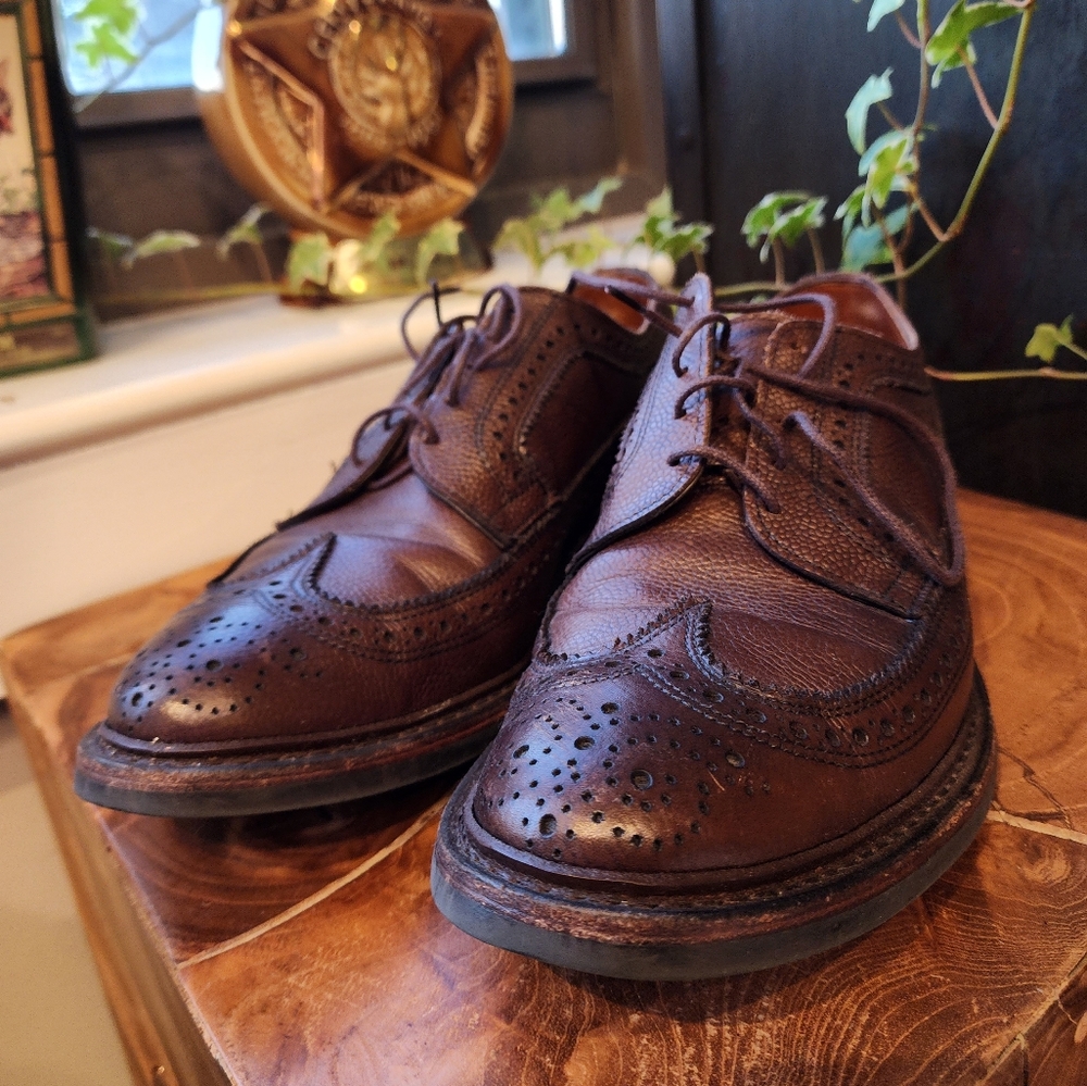Allen Edmonds MacNeil 2.0 Longwing Brown Scotch Grain Dainite Sole 9D